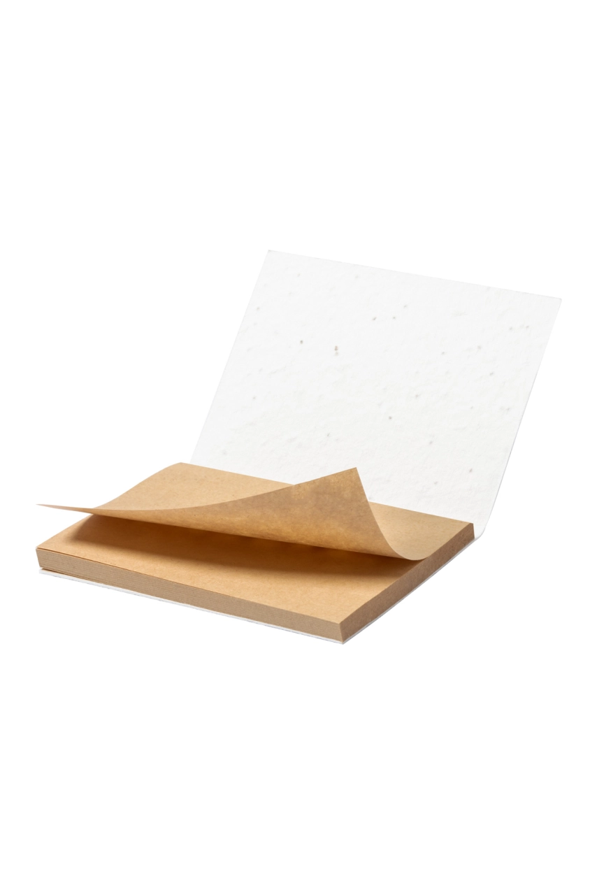 bloc-notes adhésif avec papier graine