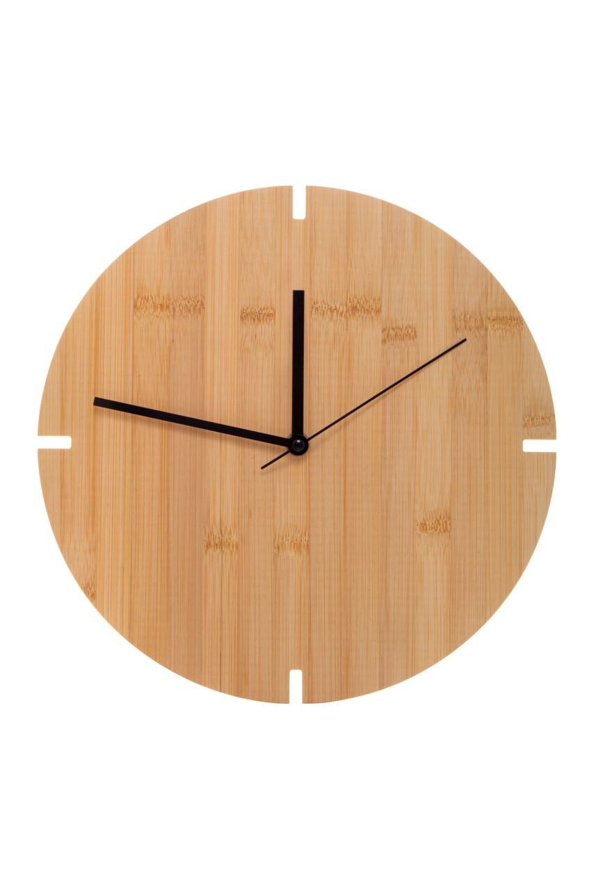 horloge murale en bambou