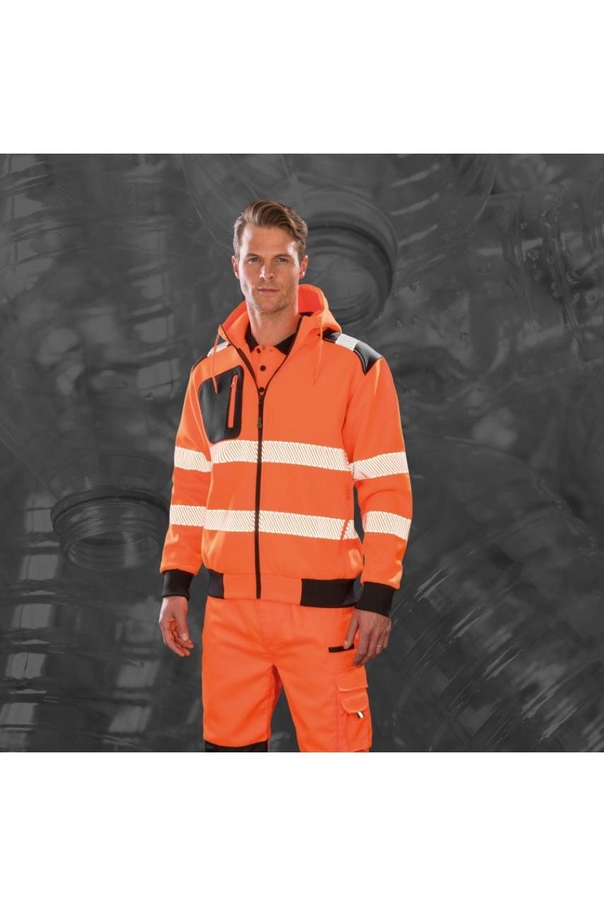 Sweat-shirt à capuche de sécurité recyclé