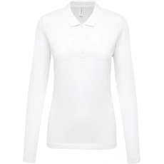 Polo piqué manches longues femme