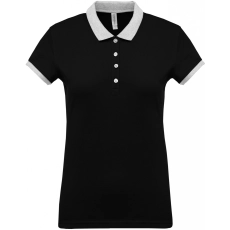 Polo piqué bicolore femme