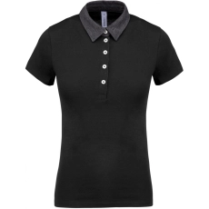 Polo jersey bicolore femme