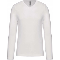 T-shirt col V manches longues