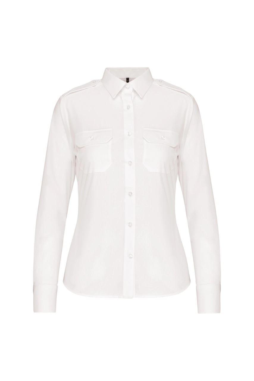 Chemise pilote manches longues femme