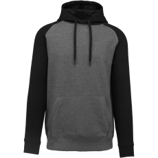 Sweat-shirt à capuche bicolore unisexe