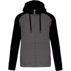 Veste molleton zippée capuche bicolore unisexe