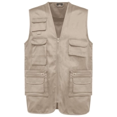 Gilet polycoton multipoches doublé unisexe