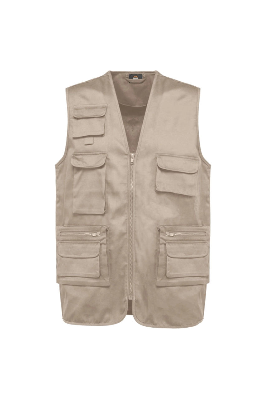 Gilet polycoton multipoches doublé unisexe